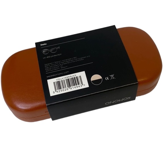 KOMONO Sunglasses Stella Cider Black Yellow NEW cat eye - Picture 8 of 9